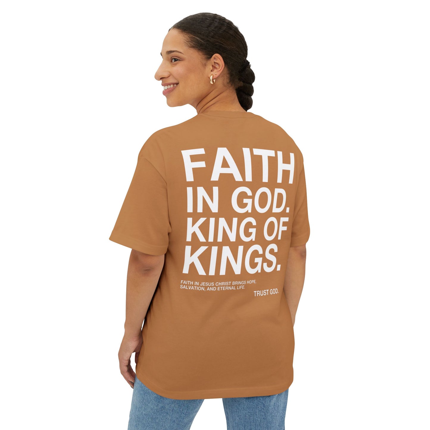 APPOLO "FAITH IN GOD" DARK BOXY TEE