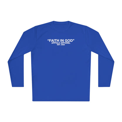 "FAITH IN GOD" ATHLETIC LONG SLEEVE TEE