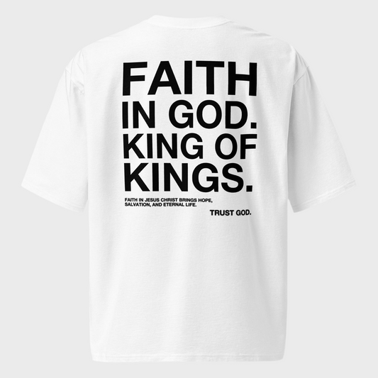 “FAITH IN GOD” WHITE OVERSIZED HEAVYWEIGHT GYM TEE