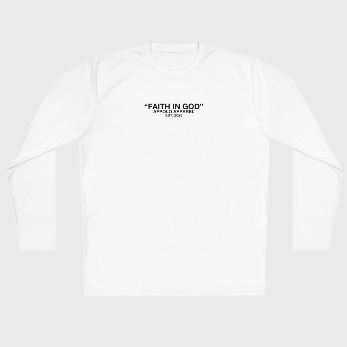 APPOLO “FAITH IN GOD” WHITE ATHLETIC TEE