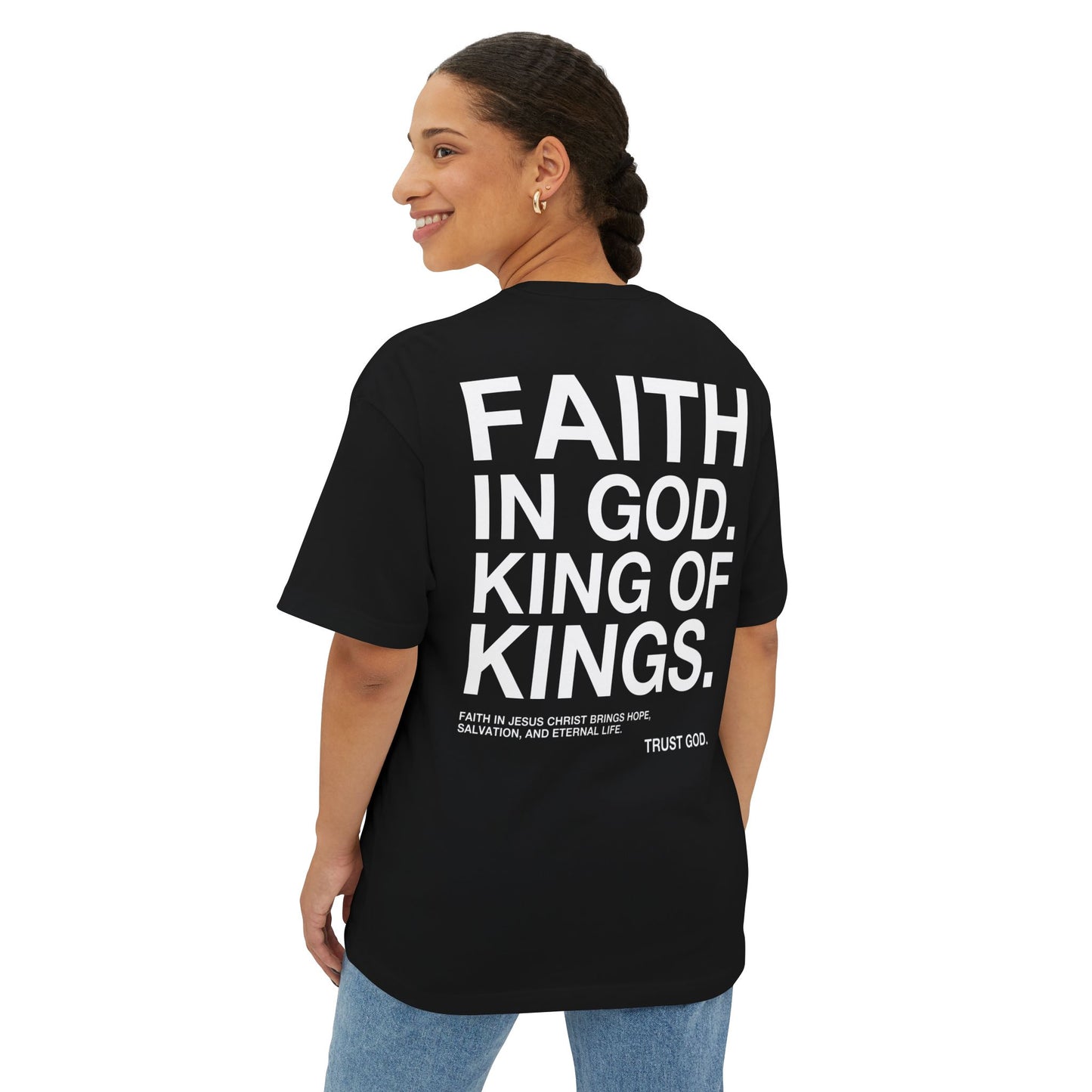 APPOLO "FAITH IN GOD" DARK BOXY TEE