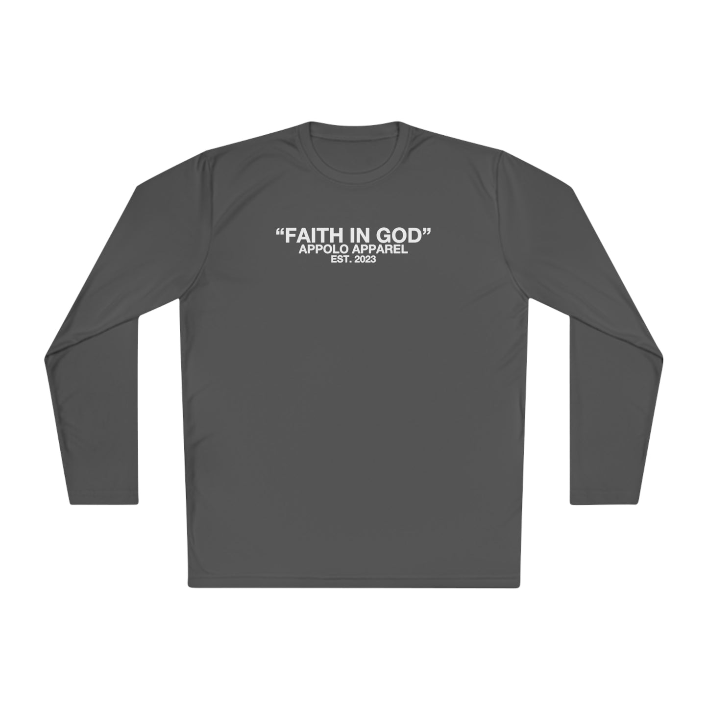 "FAITH IN GOD" ATHLETIC LONG SLEEVE TEE