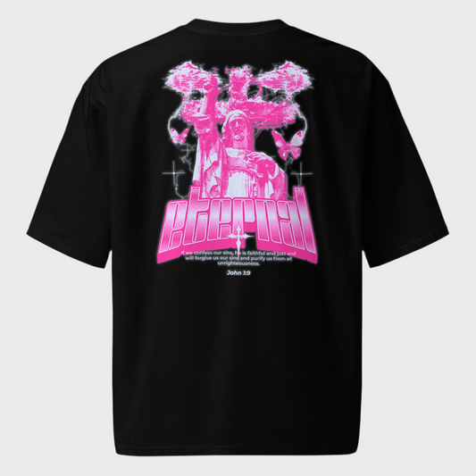 “PINK ETERNAL” OVERSIZED HEAVYWEIGHT GYM TEE