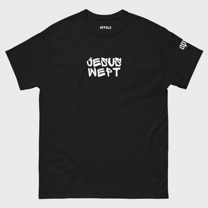 APPOLO "JESUS WEPT" GRAFFITI DARK FITTED TEE