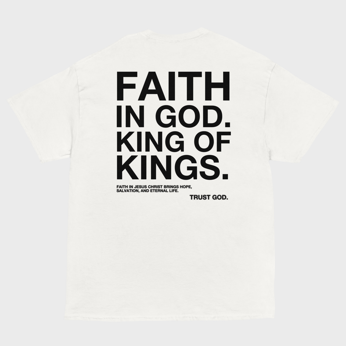 APPOLO “FAITH IN GOD” WHITE FITTED TEE