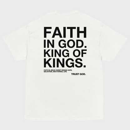 APPOLO “FAITH IN GOD” WHITE FITTED TEE