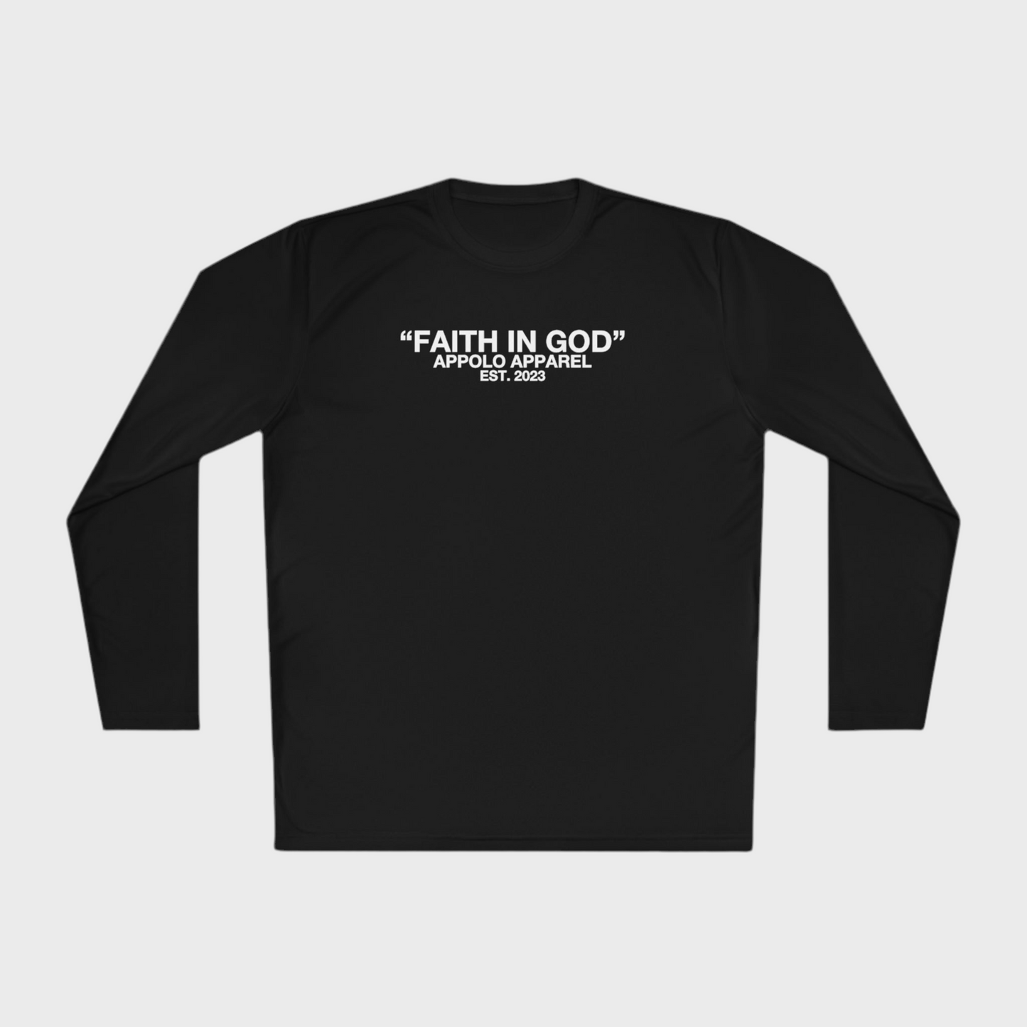 "FAITH IN GOD" ATHLETIC LONG SLEEVE TEE