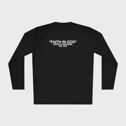 "FAITH IN GOD" ATHLETIC LONG SLEEVE TEE