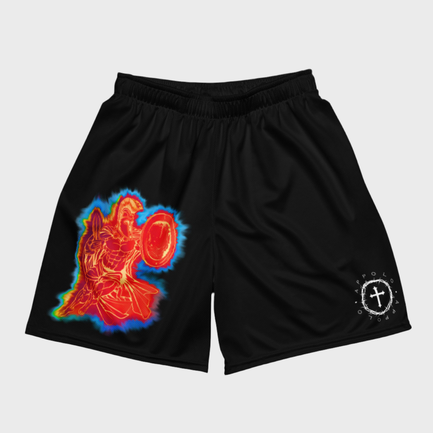 APPOLO "Timeless Legacy" Black Mesh Unisex Shorts