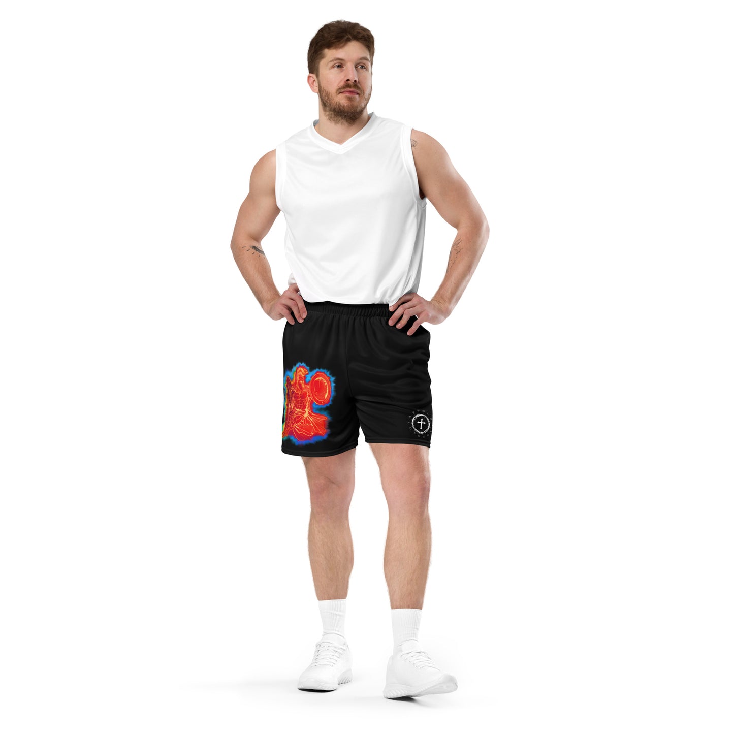 APPOLO "Timeless Legacy" Black Mesh Unisex Shorts