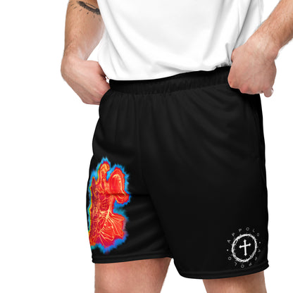 APPOLO "Timeless Legacy" Black Mesh Unisex Shorts