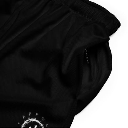 APPOLO "Timeless Legacy" Black Mesh Unisex Shorts