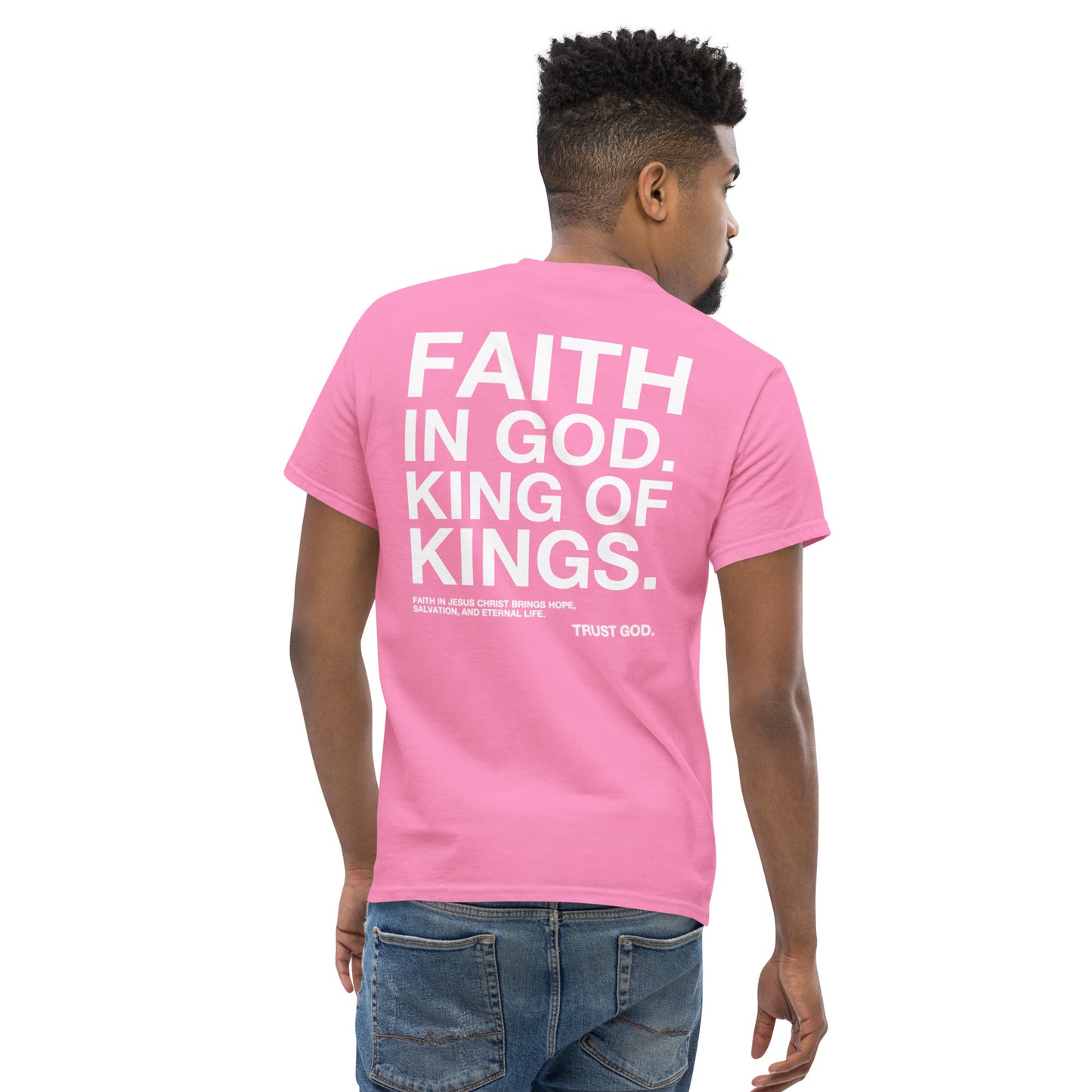 “FAITH IN GOD” DARK FITTED TEE