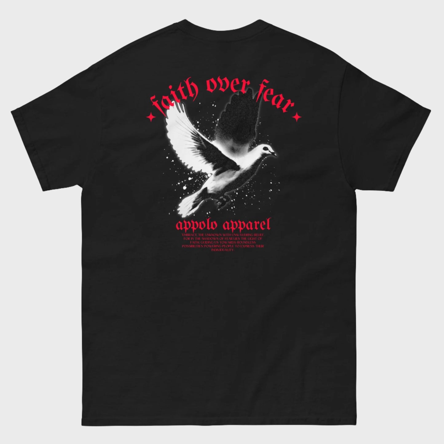 APPOLO “FAITH OVER FEAR” BLACK TEE