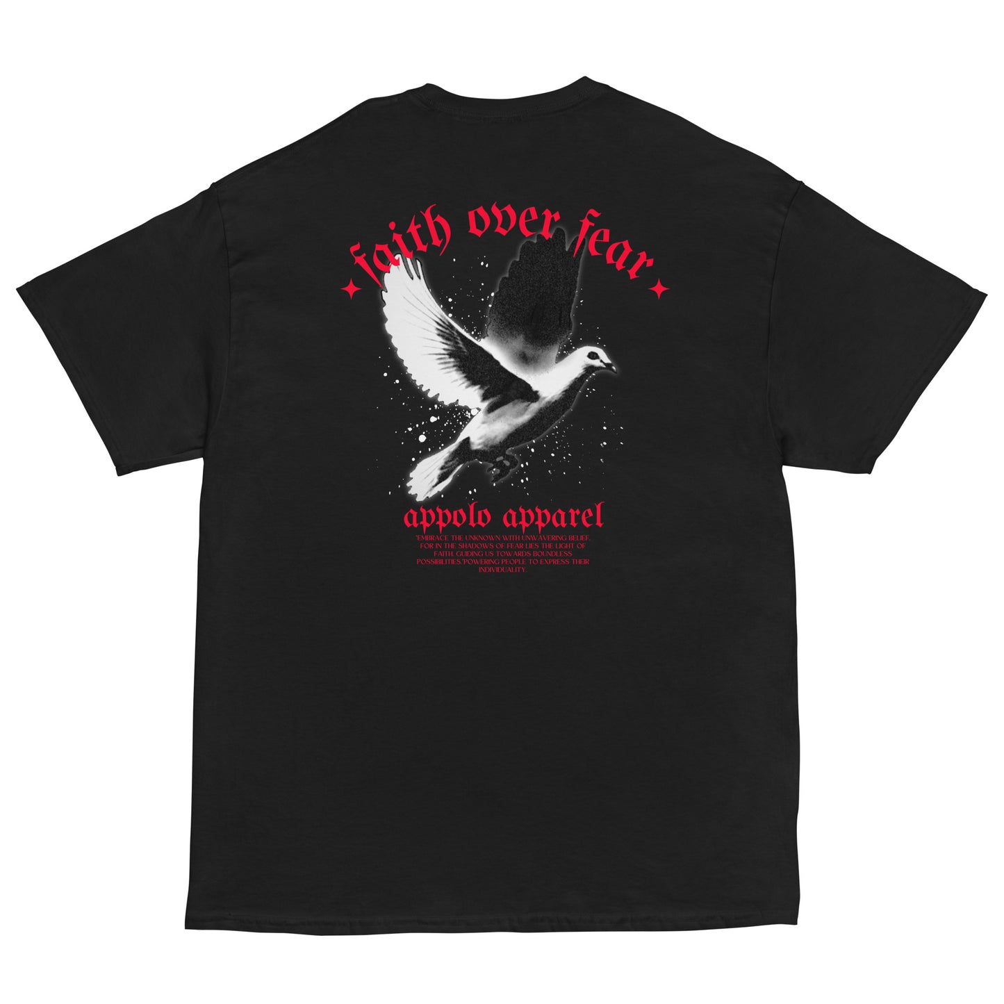 APPOLO “FAITH OVER FEAR” BLACK TEE