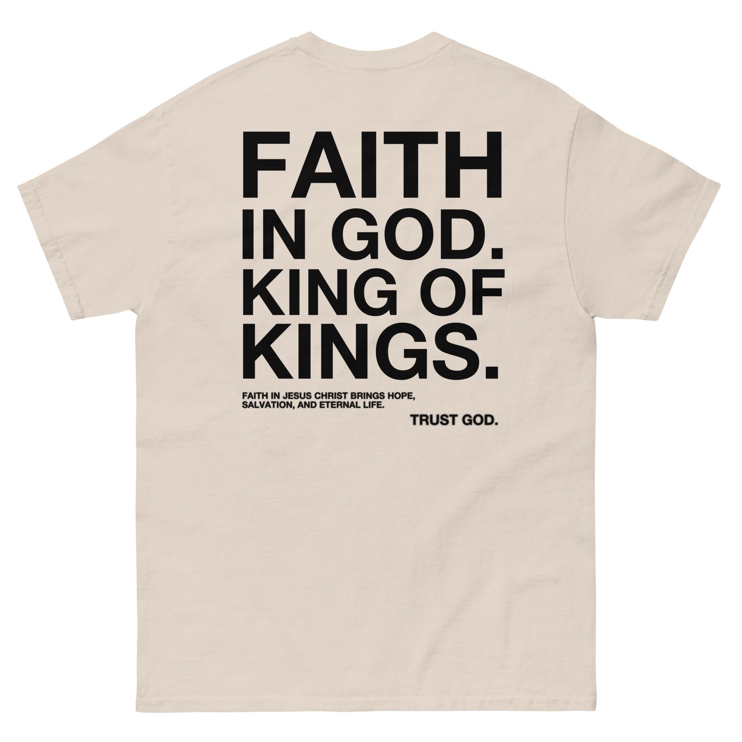 APPOLO “FAITH IN GOD” WHITE FITTED TEE