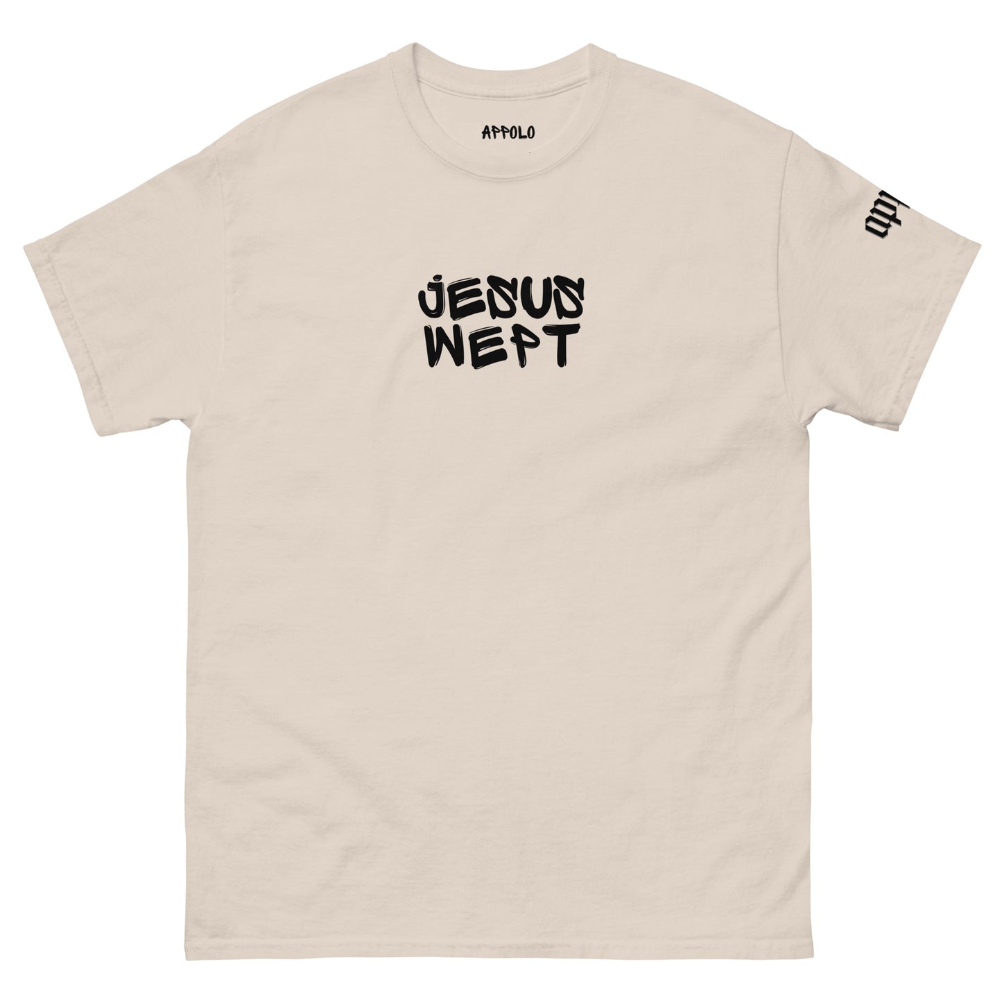 APPOLO "JESUS WEPT" GRAFFITI LIGHT FITTED TEE