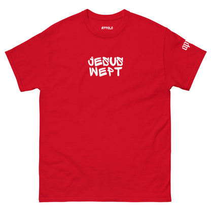 APPOLO "JESUS WEPT" GRAFFITI DARK FITTED TEE