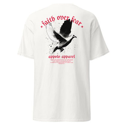 APPOLO "FAITH OVER FEAR" WHITE FITTED TEE