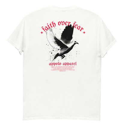 APPOLO "FAITH OVER FEAR" WHITE FITTED TEE