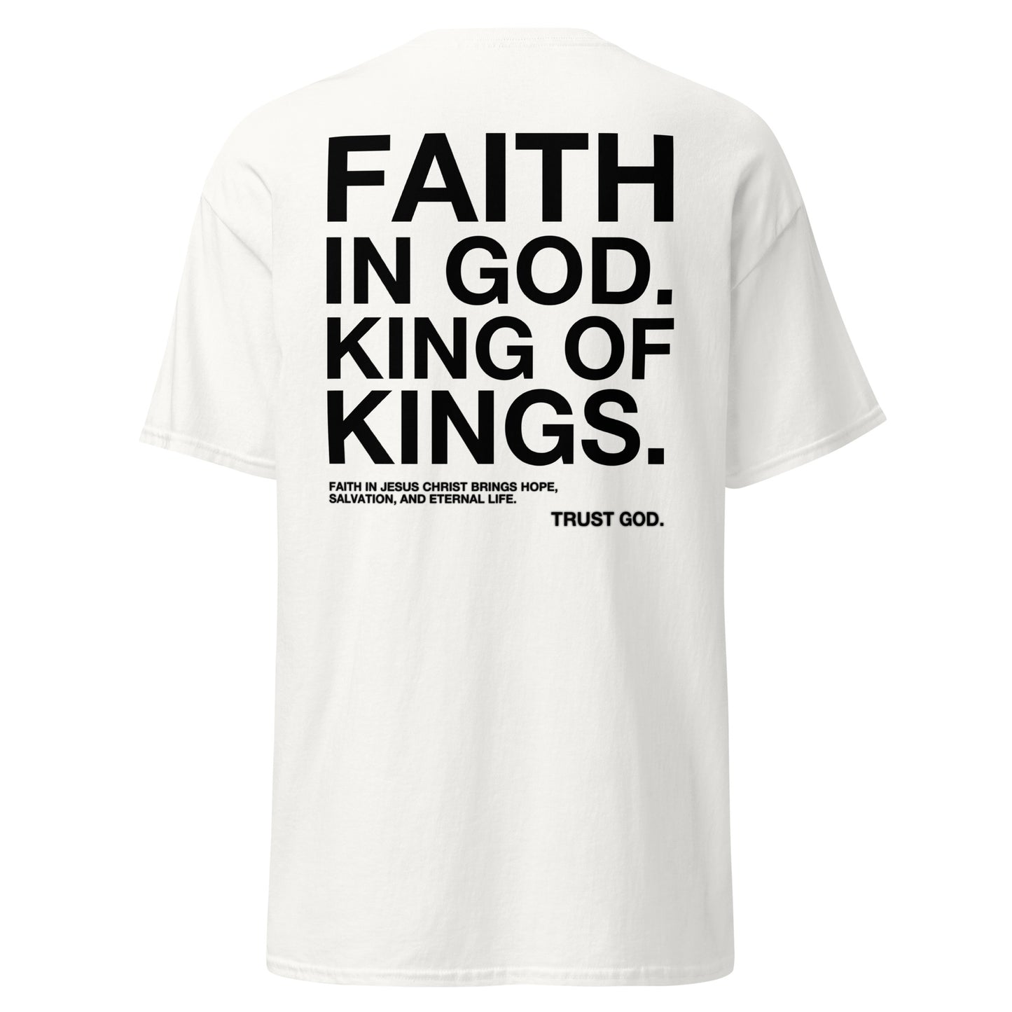 APPOLO “FAITH IN GOD” WHITE FITTED TEE