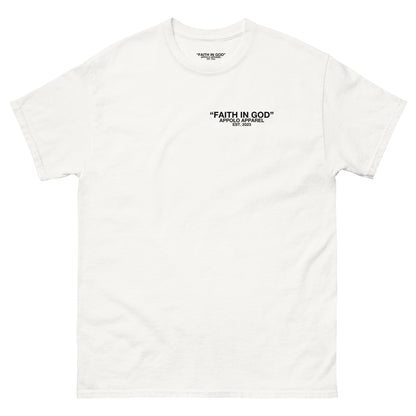 APPOLO “FAITH IN GOD” WHITE FITTED TEE