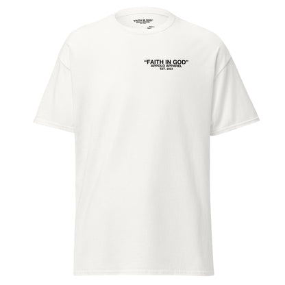 APPOLO “FAITH IN GOD” WHITE FITTED TEE