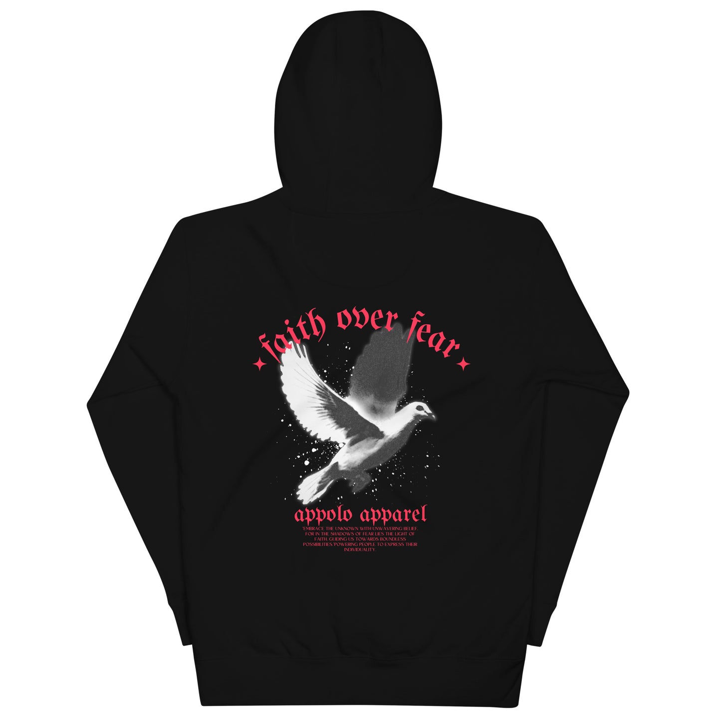 APPOLO "FAITH OVER FEAR" BLACK HOODIE