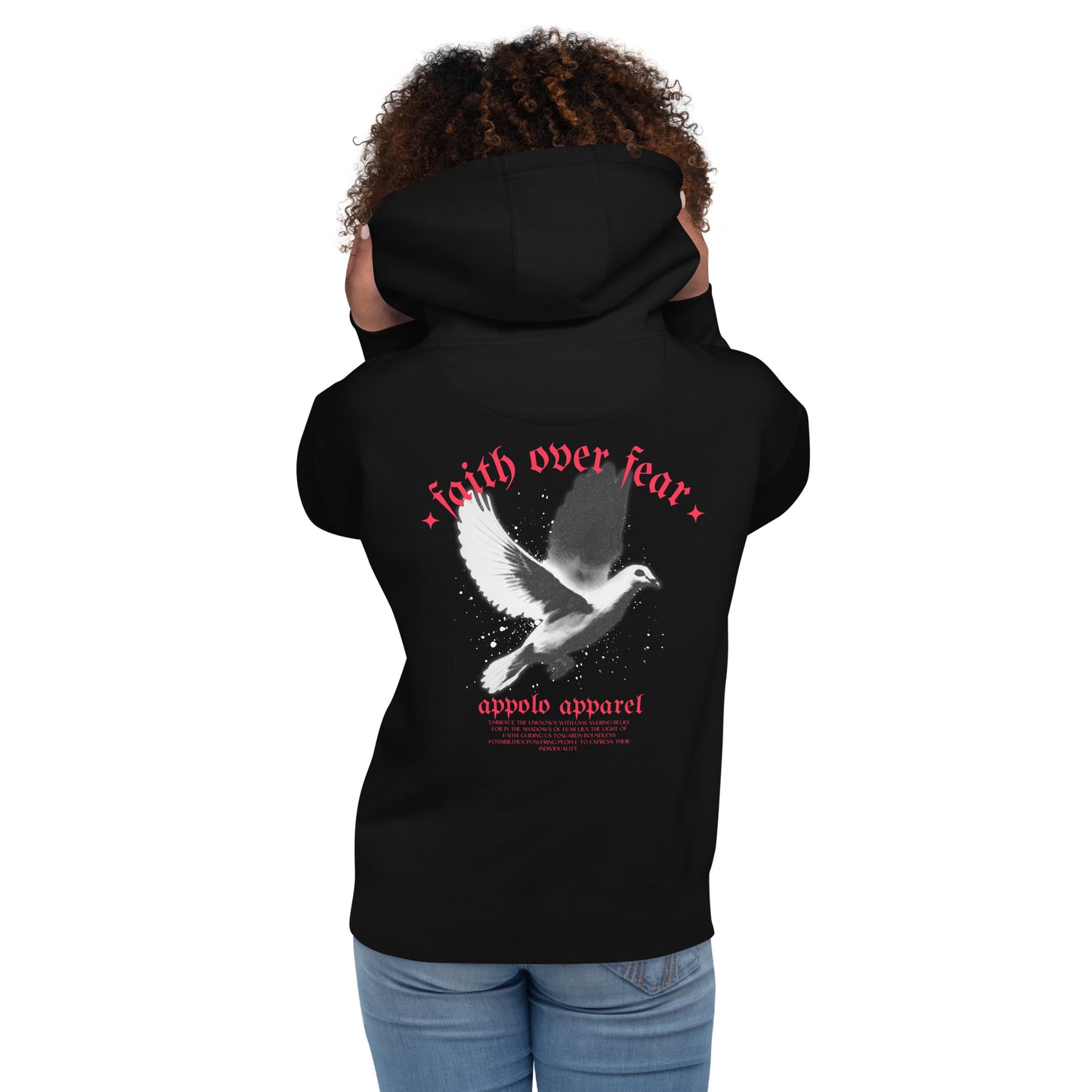 APPOLO "FAITH OVER FEAR" BLACK HOODIE