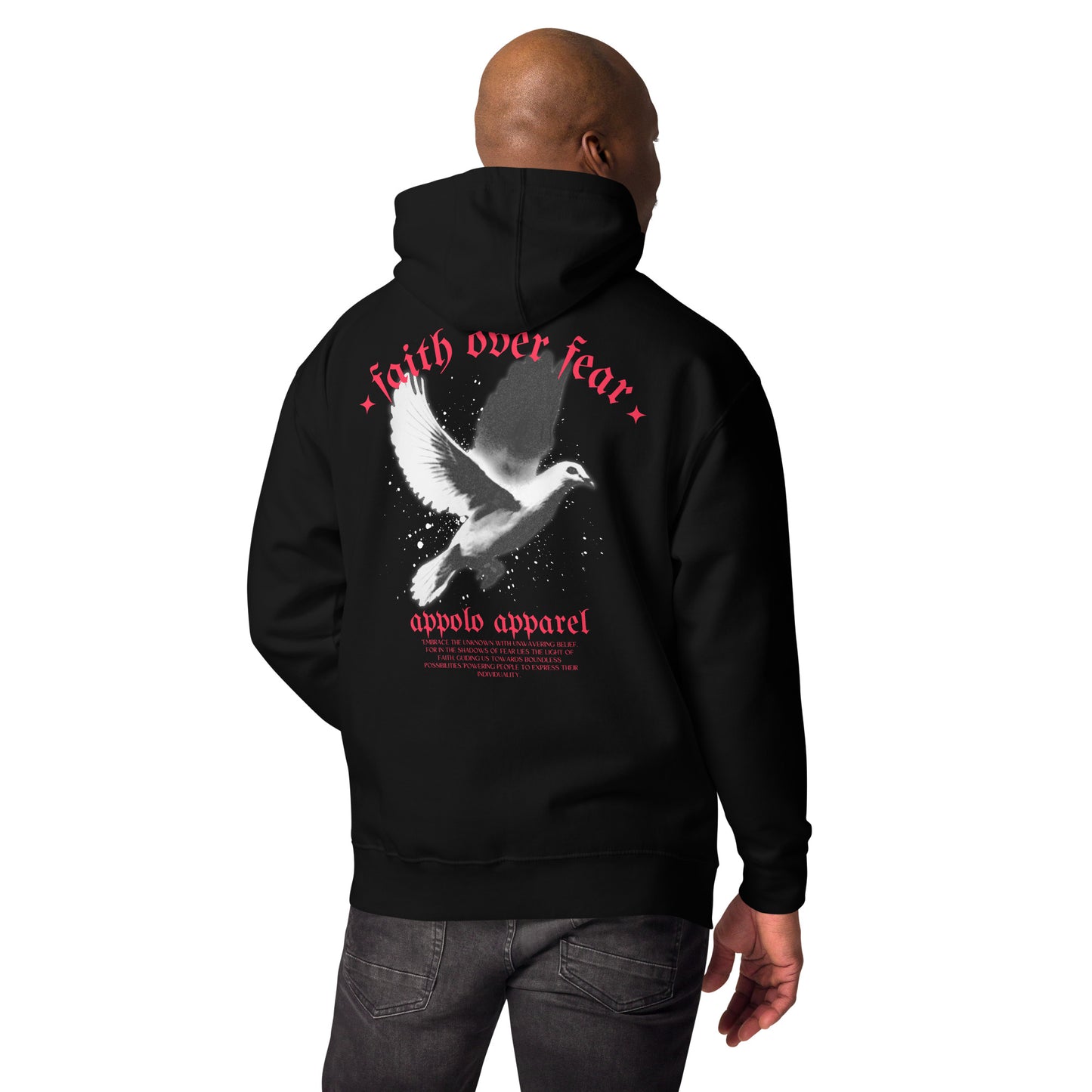 APPOLO "FAITH OVER FEAR" BLACK HOODIE