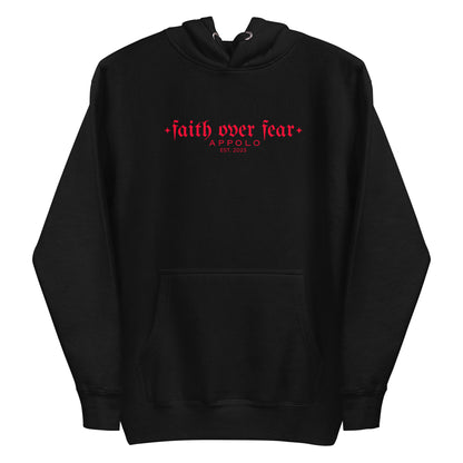 APPOLO "FAITH OVER FEAR" BLACK HOODIE