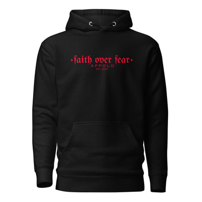 APPOLO "FAITH OVER FEAR" BLACK HOODIE