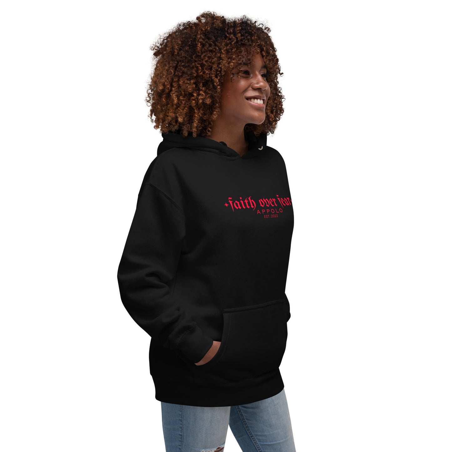 APPOLO "FAITH OVER FEAR" BLACK HOODIE