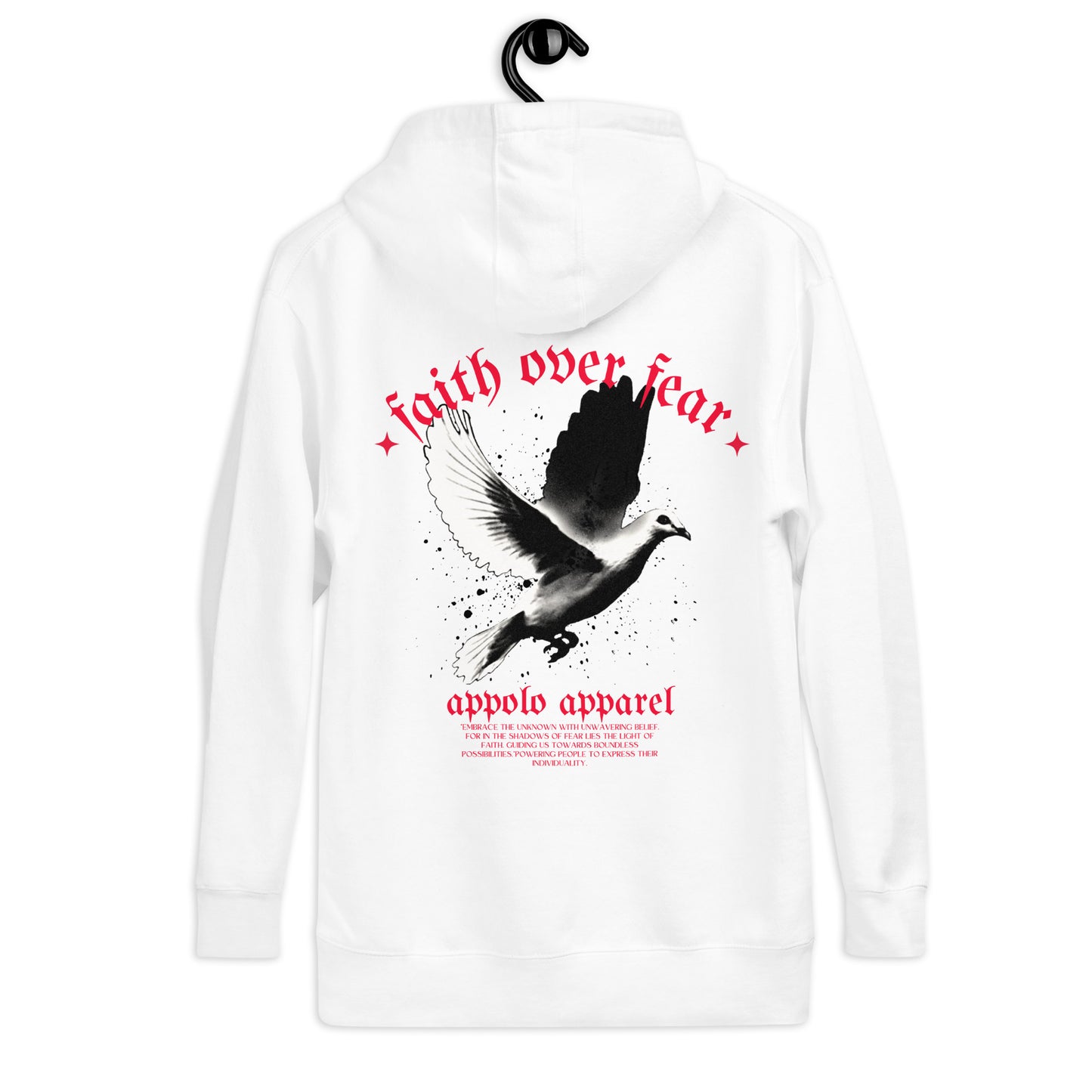 APPOLO "FAITH OVER FEAR" COTTON HOODIE